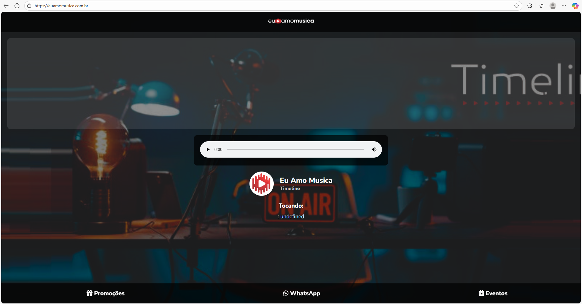 Website Eu Amo Música
